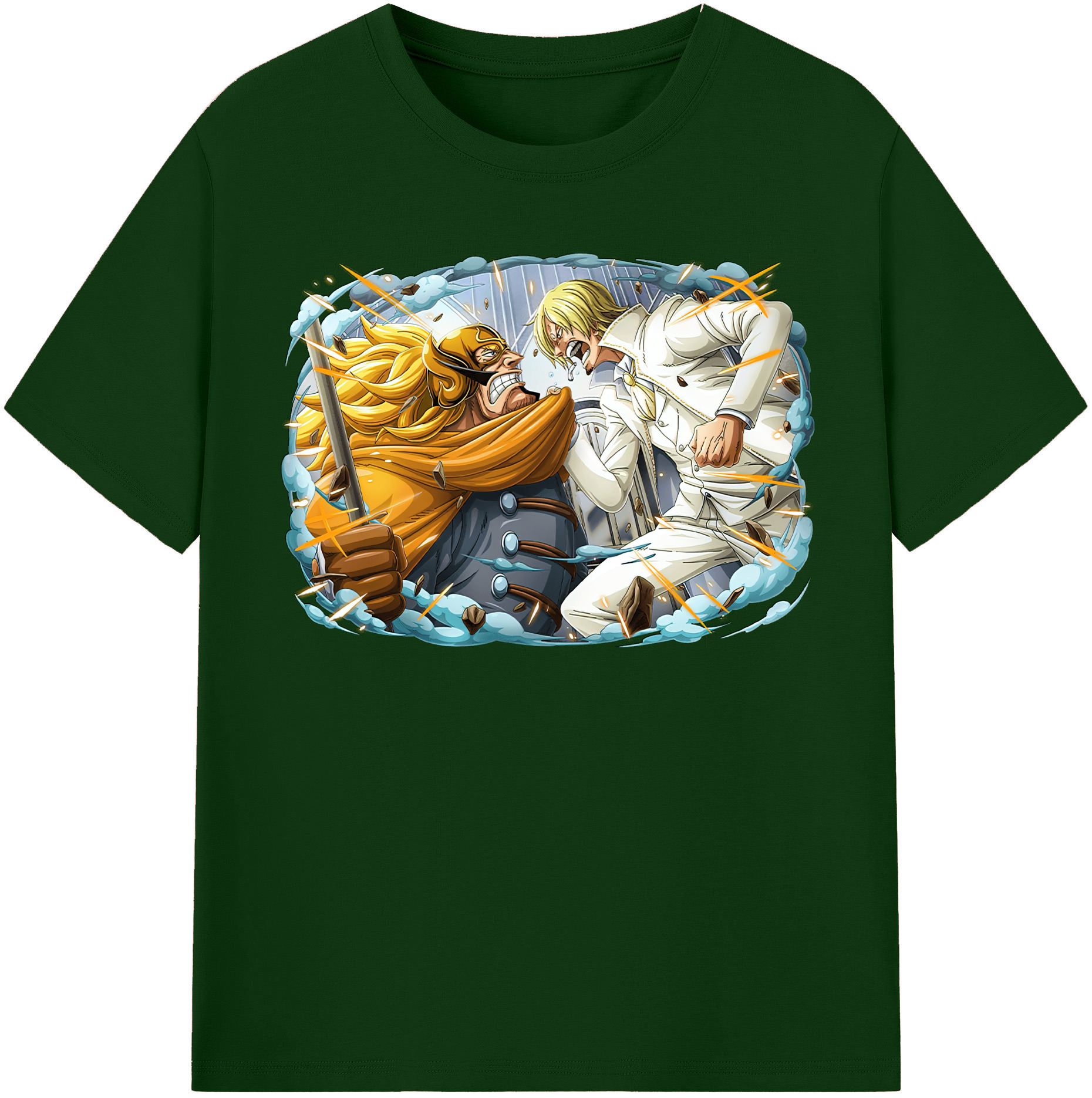 ワンピース サンジ ONE PIECE Sanji 綿100％半袖Tシャツ（フロントプリント）